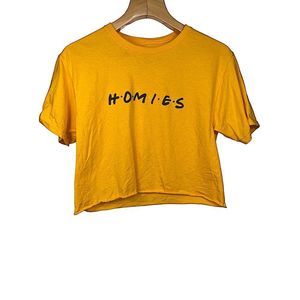 Byproduct "Homies" Friend's Theme Crop Top | Colors: Yellow and Black | Size: S